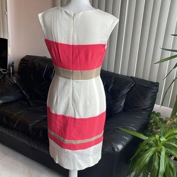Dress barn sleeveless color block dress size 4 - Picture 4 of 4